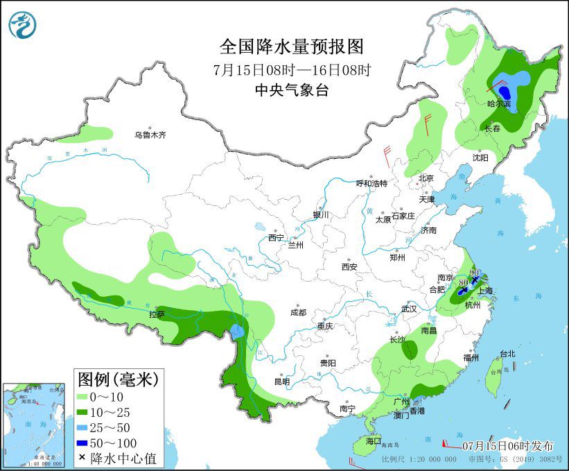 江南华南仍有高温天气部分地区可达40℃或以上(图3)