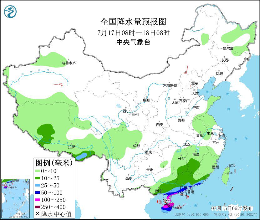 江南华南仍有高温天气部分地区可达40℃或以上(图5)