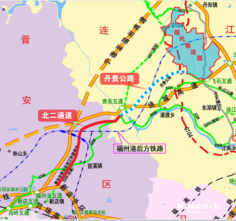 福州城区北向第二通道通车 全程无红绿灯、免通行费(图2)