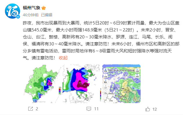 新台风“鸳鸯”生成！福州暴雨啥时候停？(图2)