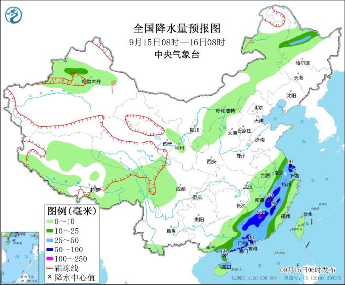 华南东部江南东部仍有较强降水黑龙江局地有大雨或暴雨(图2)