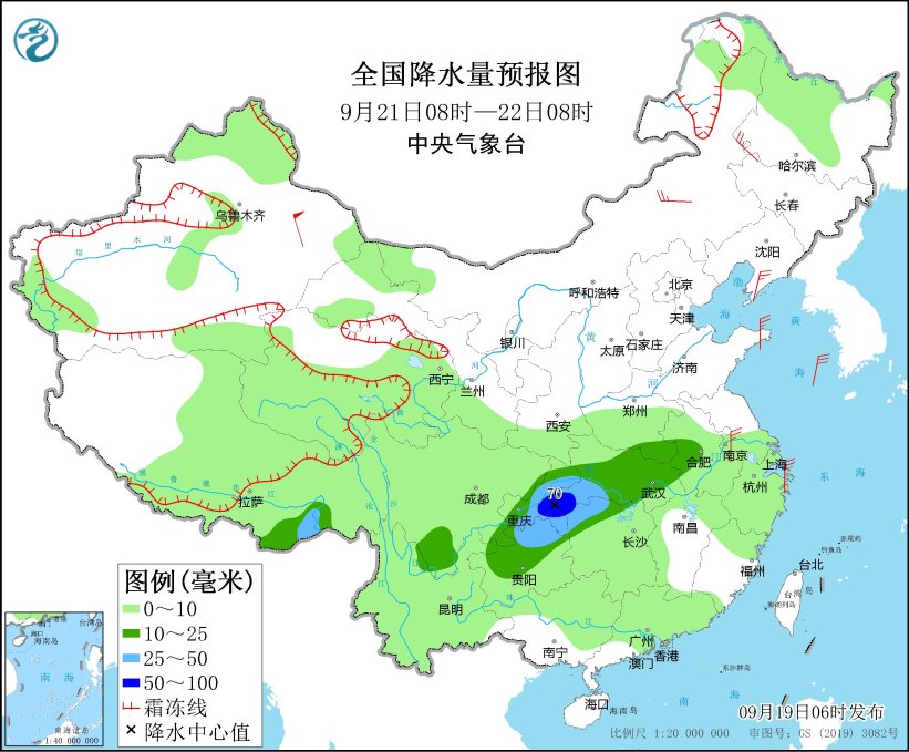 全国强降水江汉大部等地有大到暴雨局地可超过60毫米(图4)