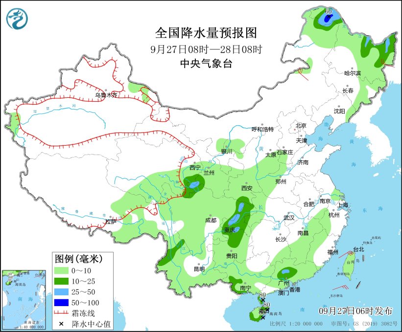 华南沿海有较强降水受热带低压外围偏东风影响