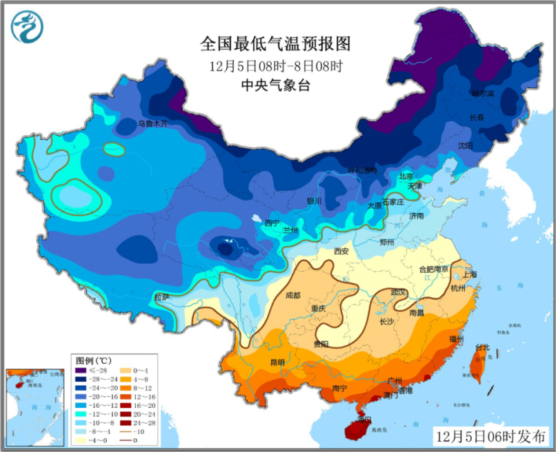 中央气象台发布暴雪橙色预警寒潮蓝色预警和大风预警(图2)