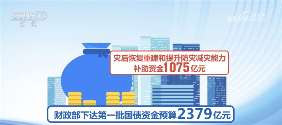 中央财政增发1万亿元国债支持灾后恢复重建和提升防灾减灾能力