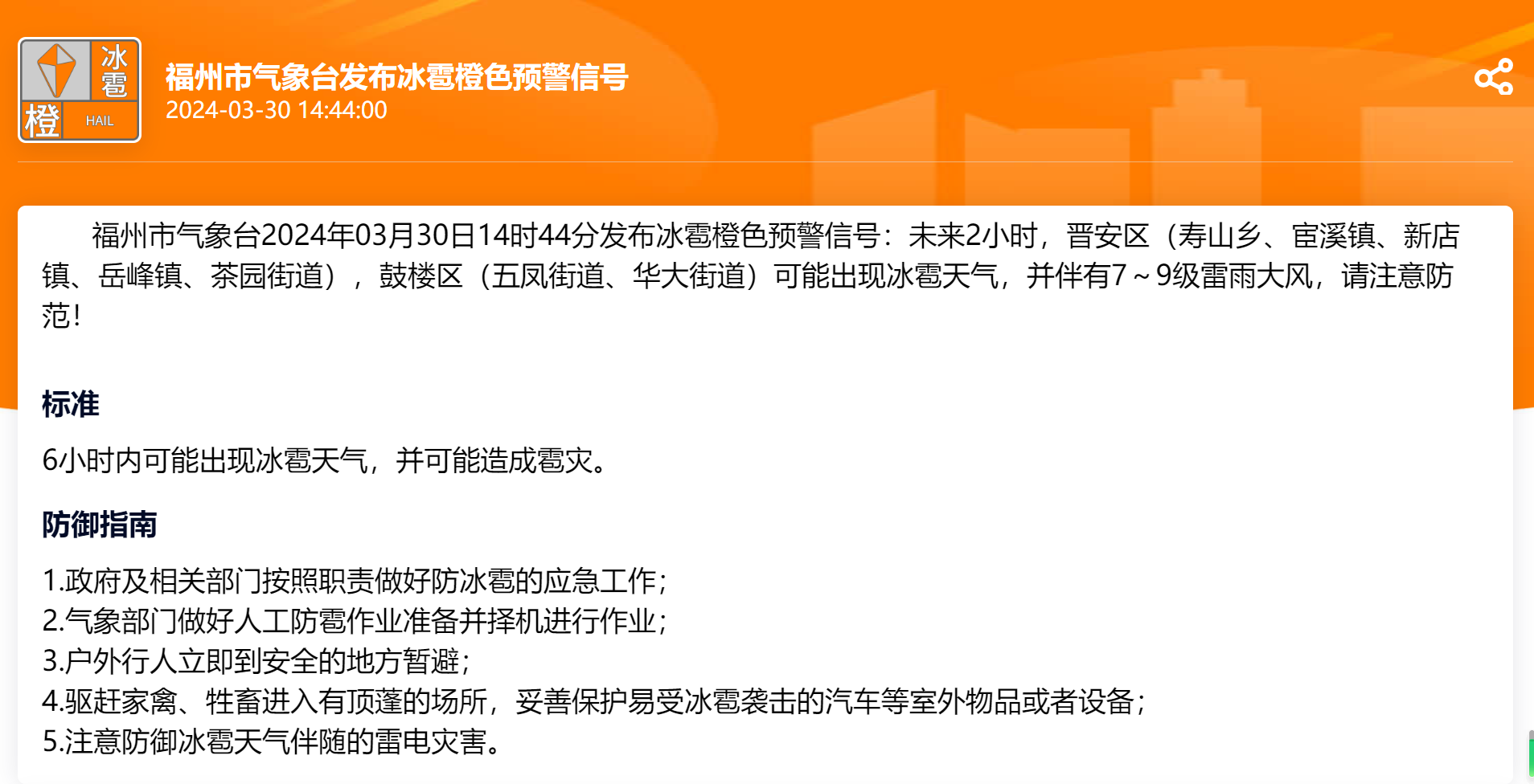 今年首场强对流天气！福州下冰雹！还有雷雨大风……(图2)